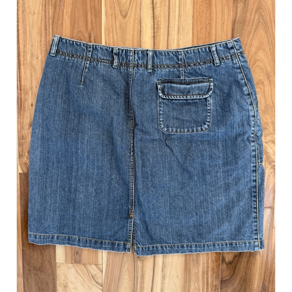 Eddie Bauer Outdoor Outfitters Jean Denim Skirt Womens Sz 14 Classic Blue Cotton - Picture 5 of 5
